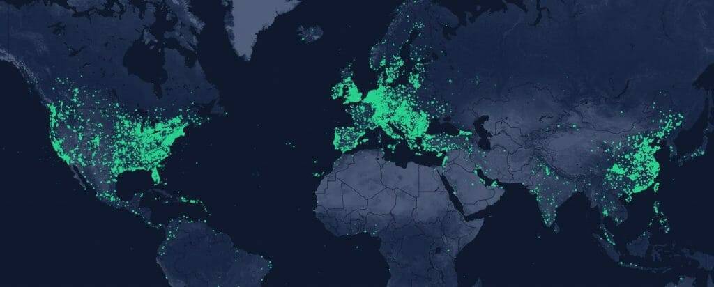 Map of Helium hotspot coverage