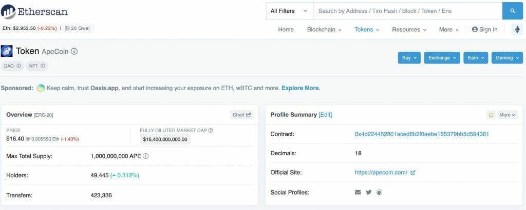 apecoin contract address