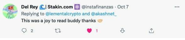 elemental crypto Twitter compliment
