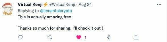 elemental crypto Twitter compliment