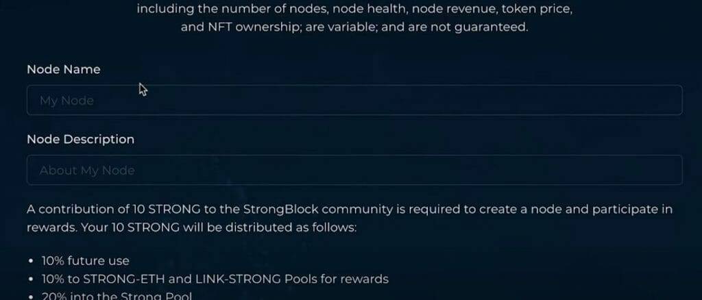 Step 5, a: fill in the node name and deccription