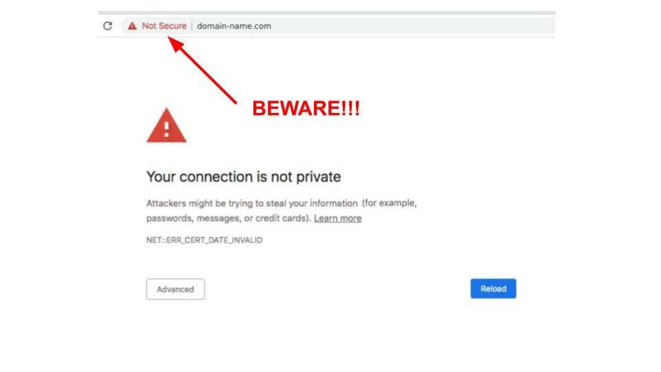 Chrome warning for non secure site
