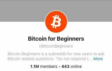 primary subreddit for bitcoin beginners