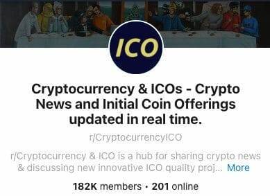 Subreddit about ICOs