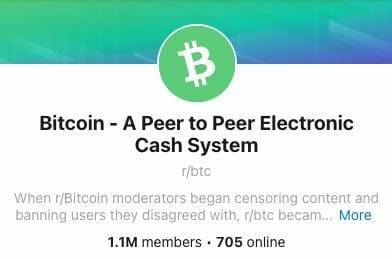 second largest bitcoin subreddit