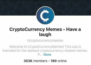 Funny subreddit with crypto memes