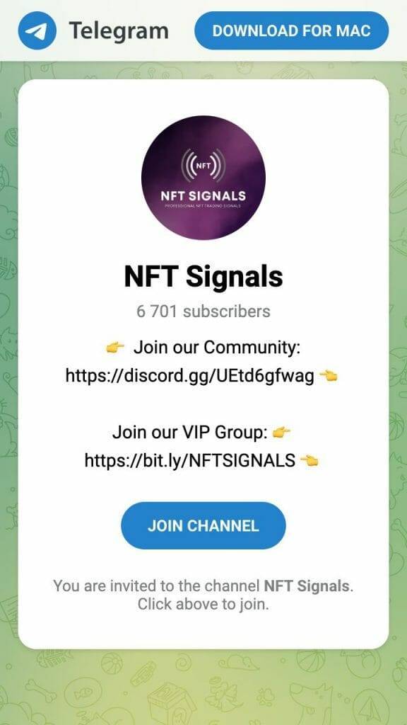 NFT signals telegram