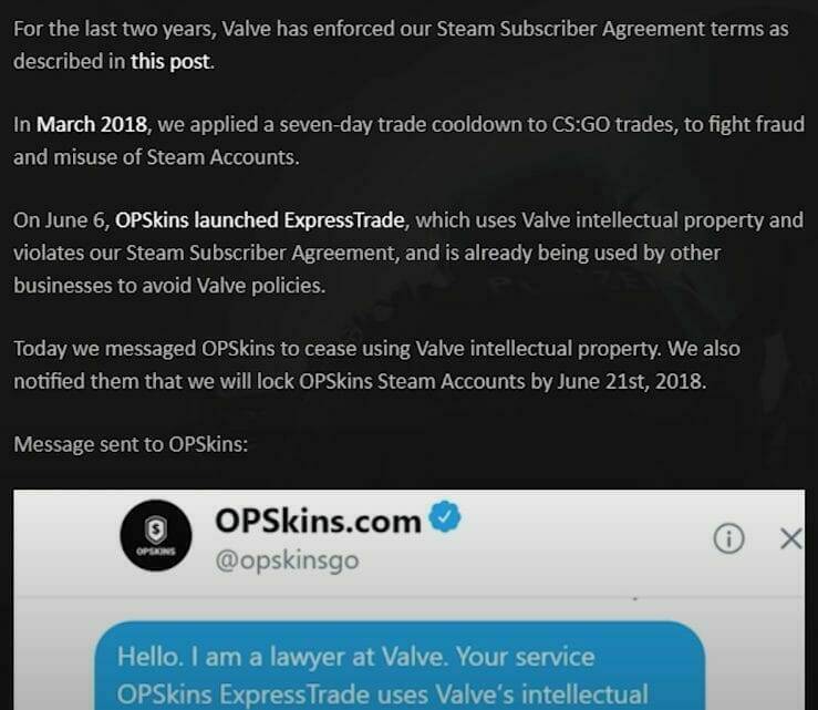 Valve blocks OPSkins
