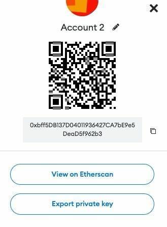metamask account