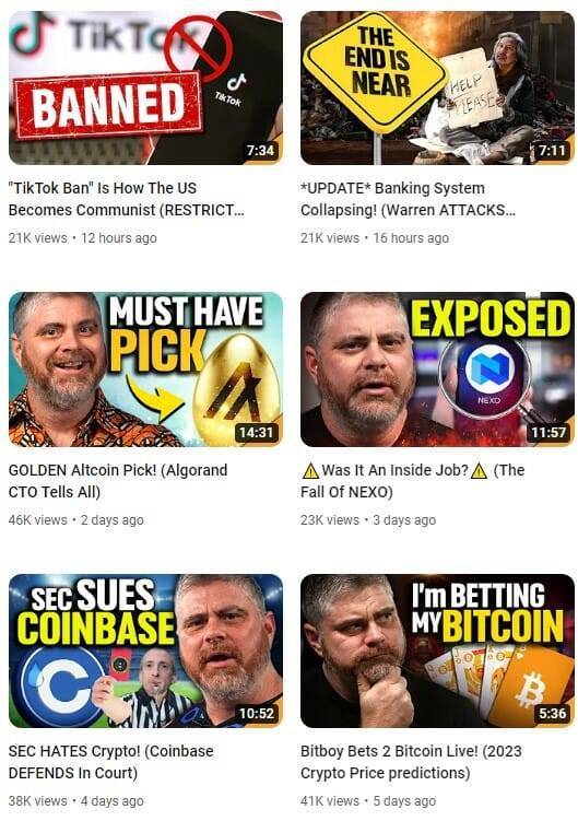 Ben Armstrong crypto YouTube channel