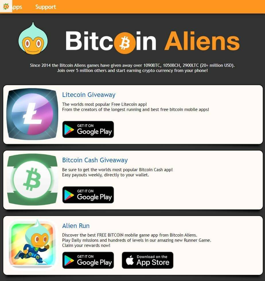 Bitcoin Aliens Crypto Faucet