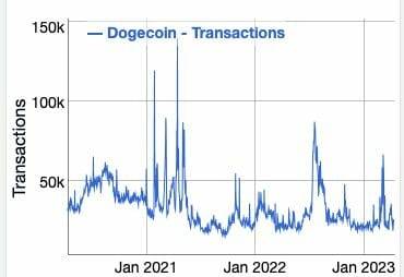 dogecoin daily transactions