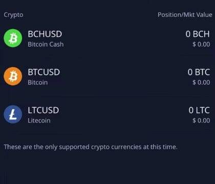 choose crypto to send