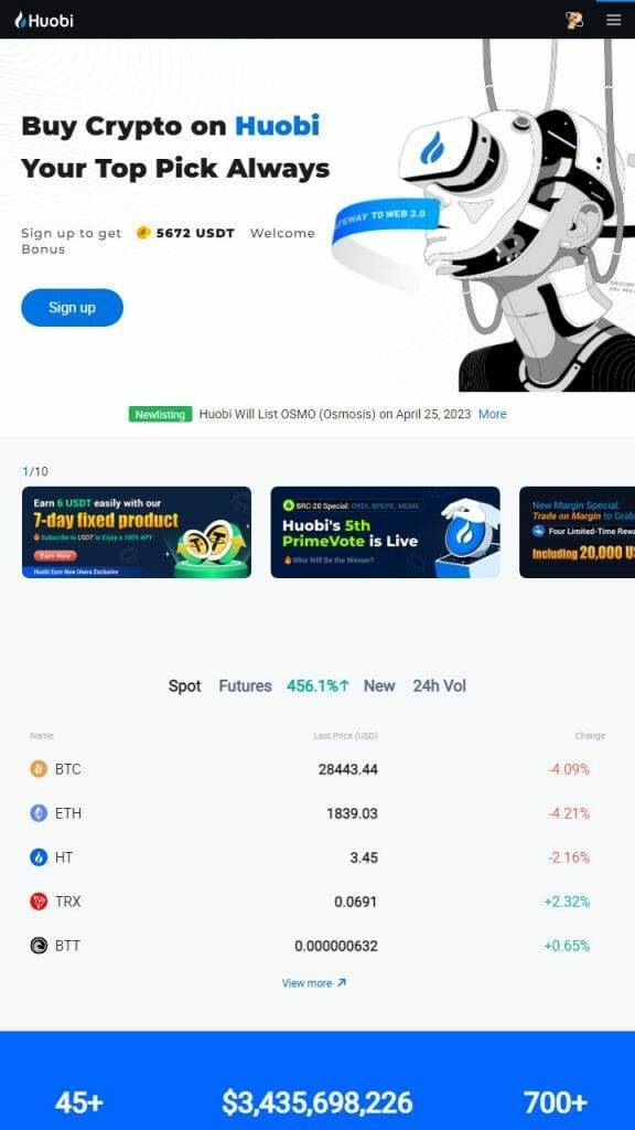 Huobi Peer to peer exchange