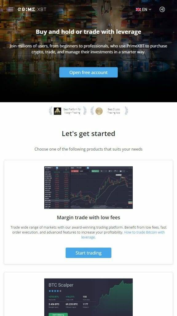 PrimeXBT dogecoin wallet
