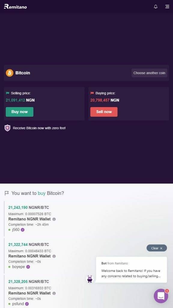 Reminato P2P Crypto Exchange