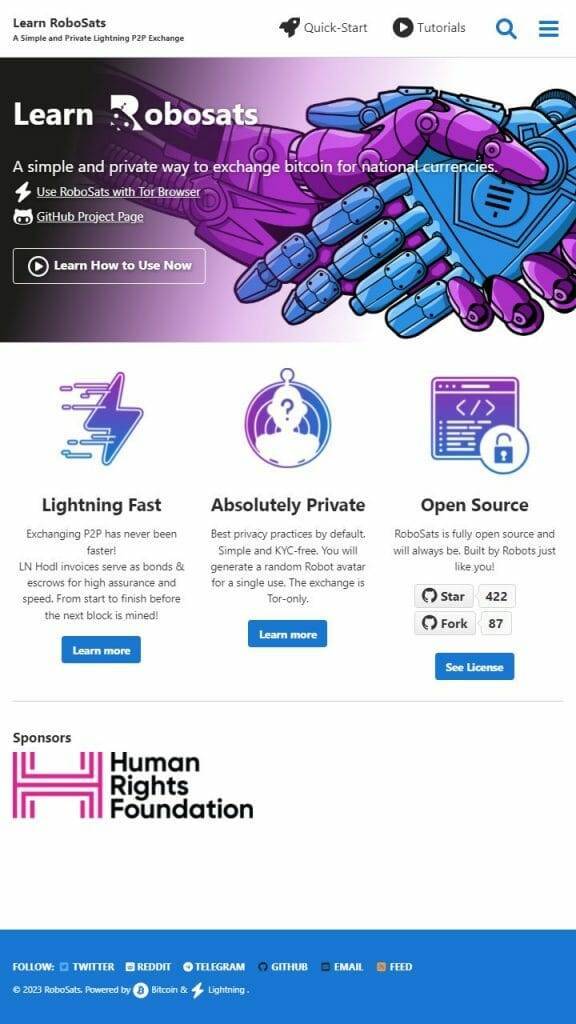Robosats P2P Crypto Exchange
