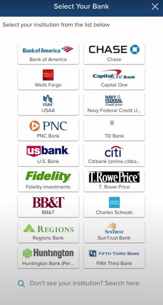 select bank Webull