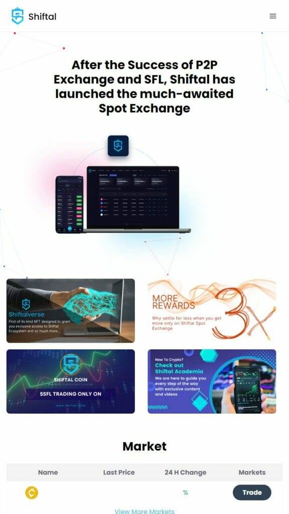Shiftal P2P Crypto Exchange