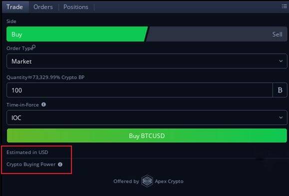 webull crypto buying power