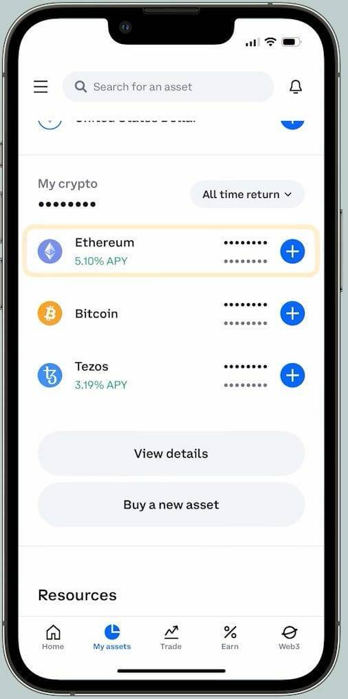 stake eth coinbase step2