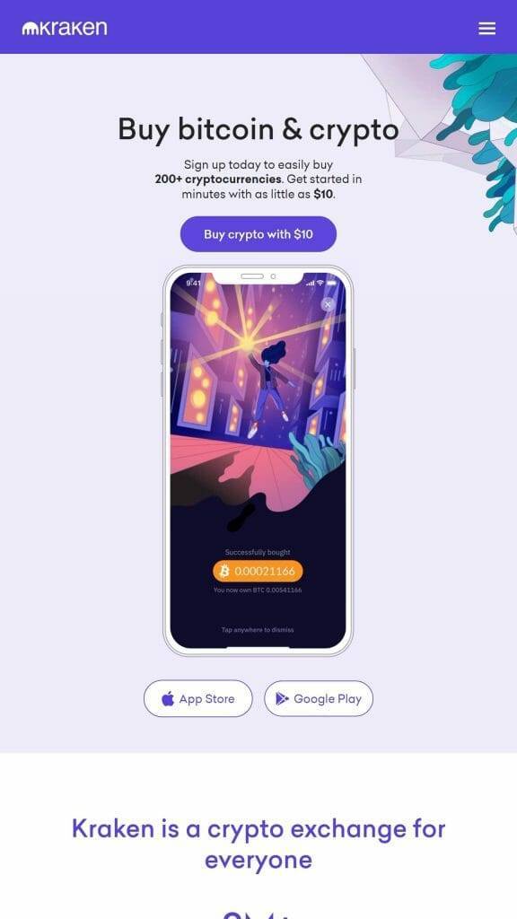 kraken homepage