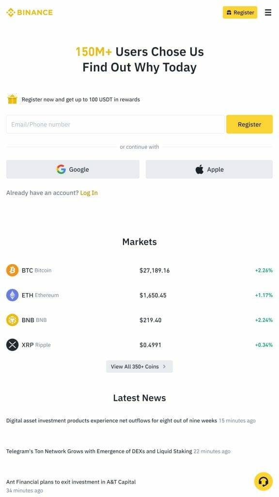 Binance Crypto Exchange