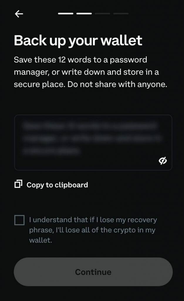 coinbase wallet seed phrase