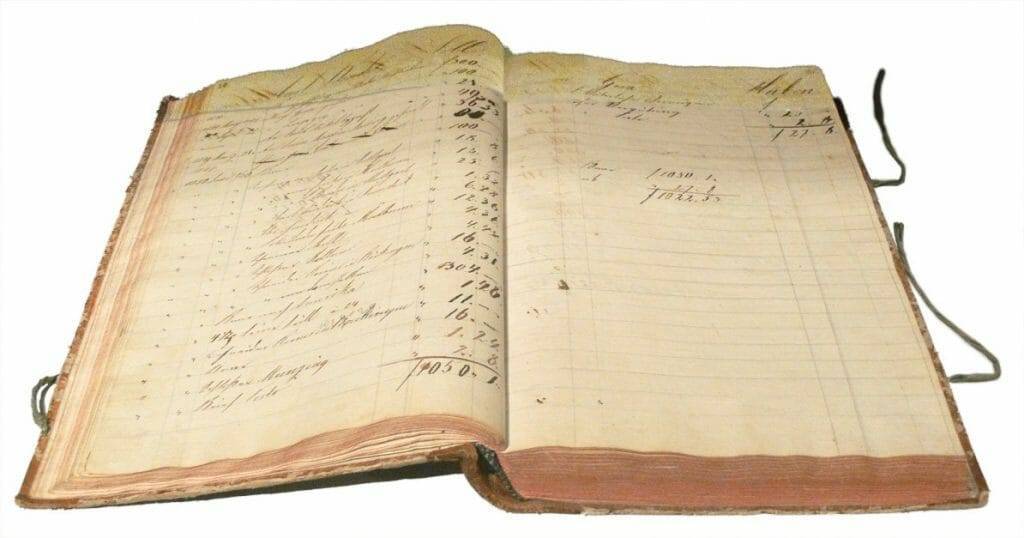 old ledger book