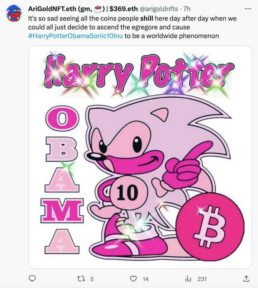 usage of the term shill on twitter