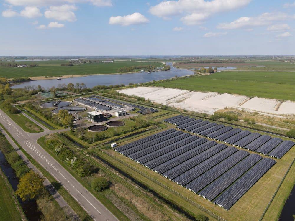 A small-scale solar farm
