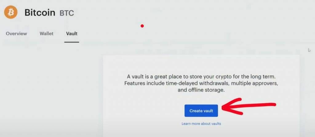 Coinbase vault step 4
