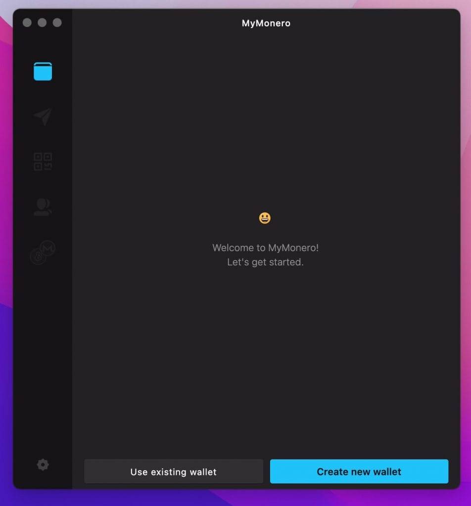Mymonero create new wallet