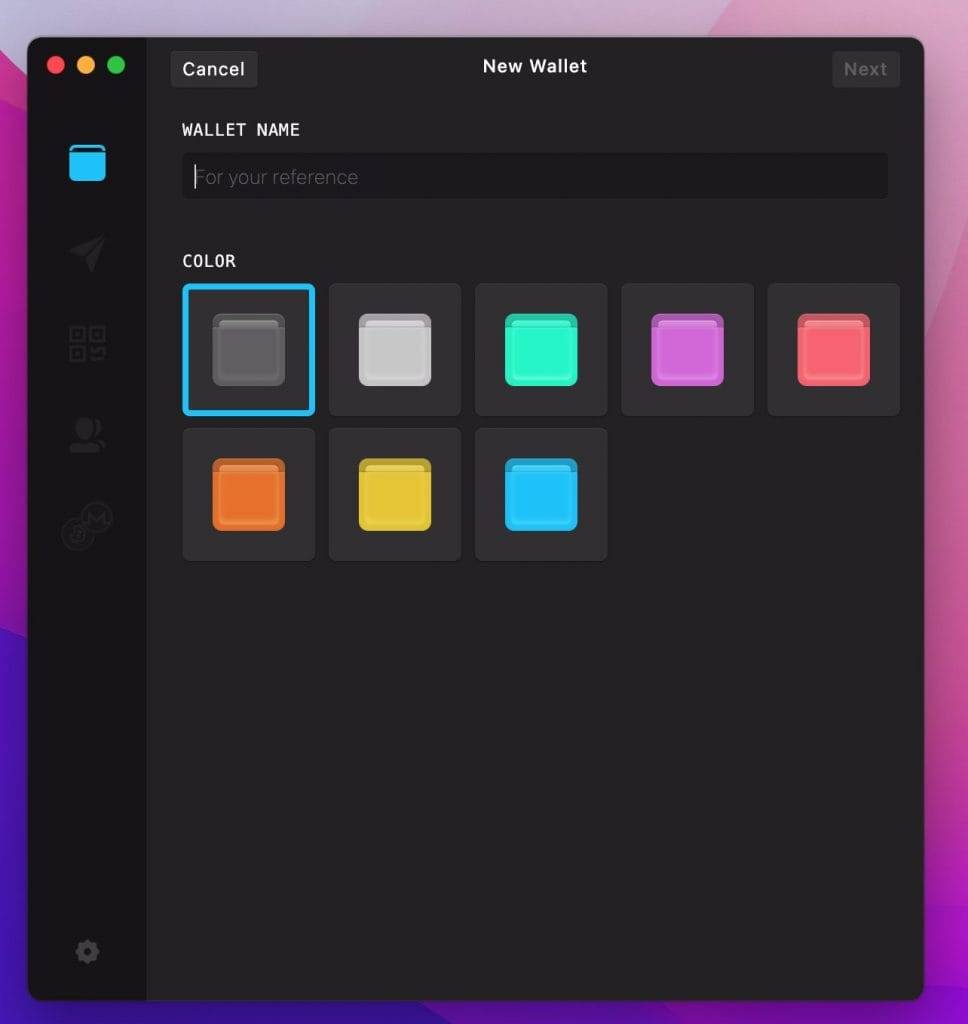 Mymonero name and color