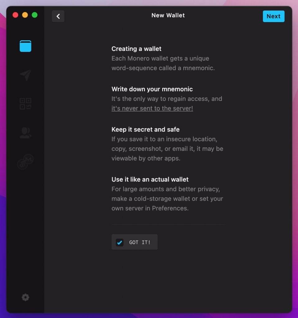 Mymonero instructions