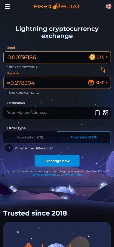 buying monero on fixedfloat