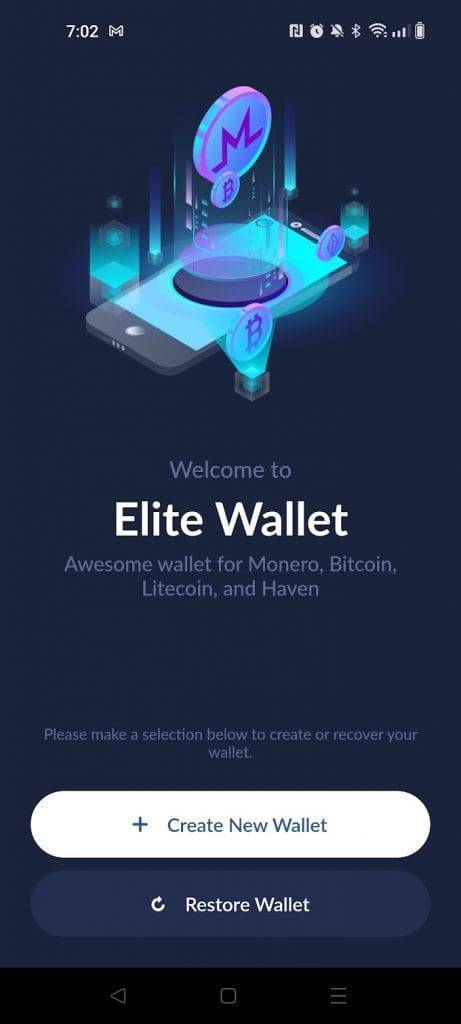 create new wallet elite