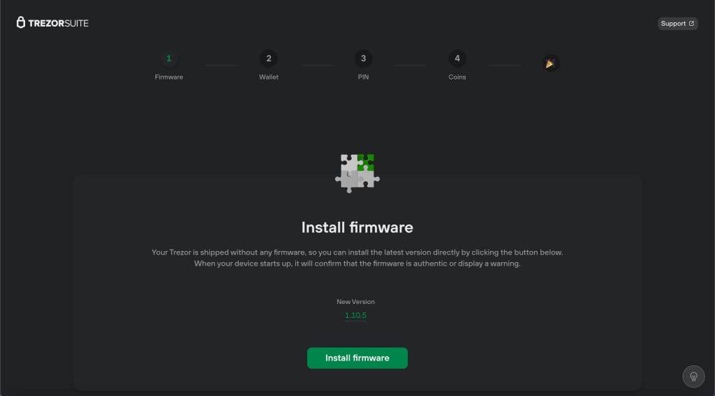 install firmware trezor