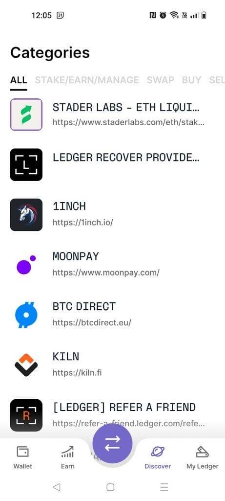 ledger live web3 integrations