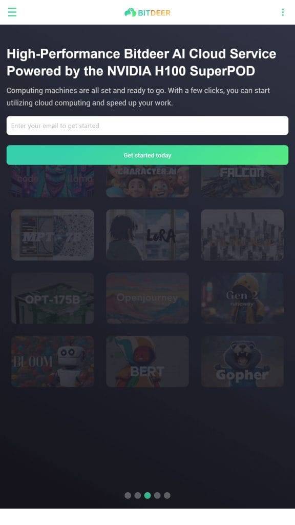 BitDeer homepage