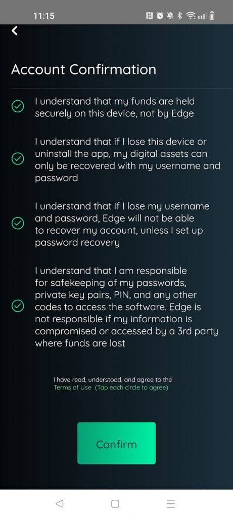 edge wallet terms
