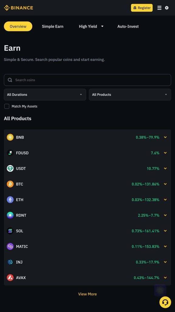 Binance Earn
