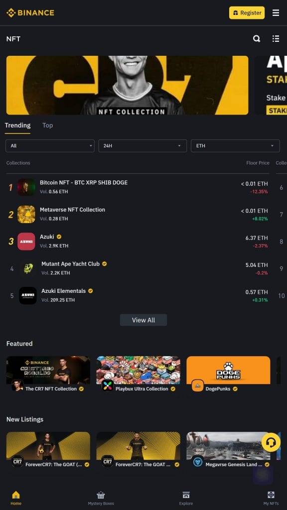 Binance NFT marketplace