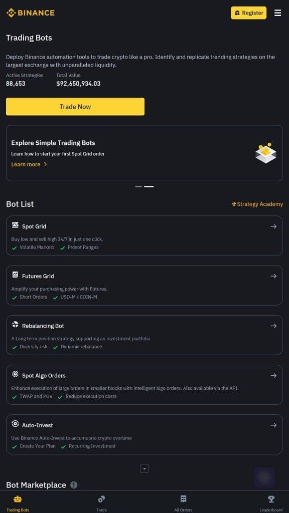 Binance free trading bot