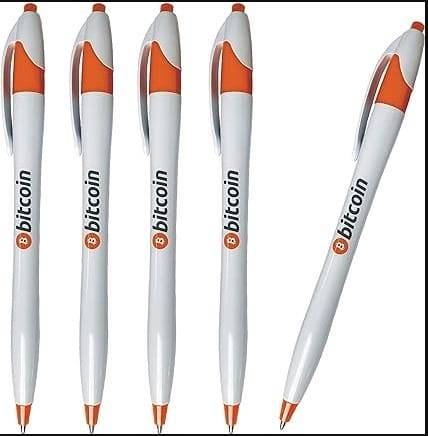 A gift of bitcoin pens