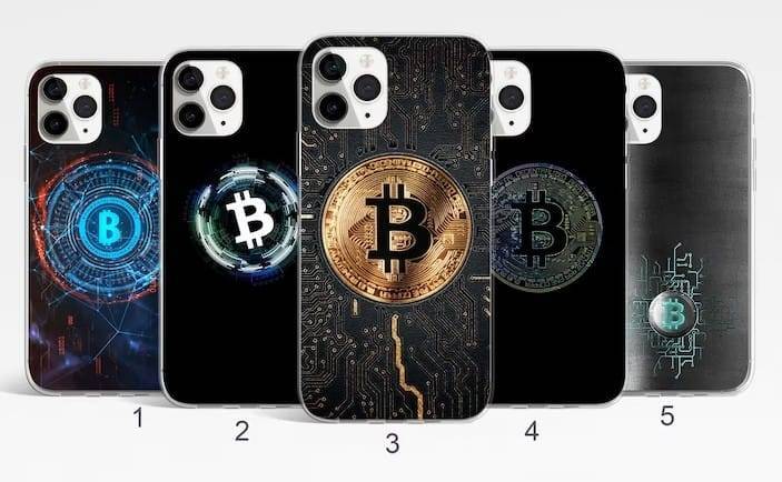 A gift of bitcoin smartphone casings