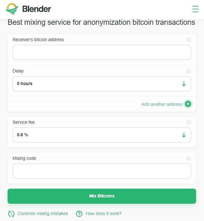 Blender - bitcoin mixer service