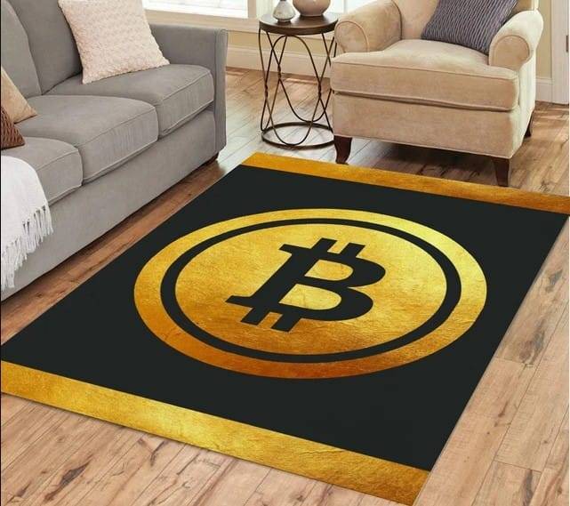 A gift of bitcoin floor carpet