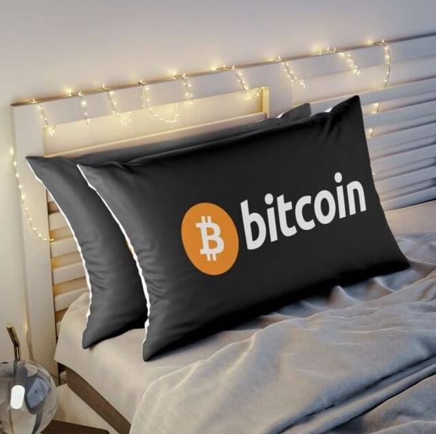 A gift of crypto-themed pillowcase