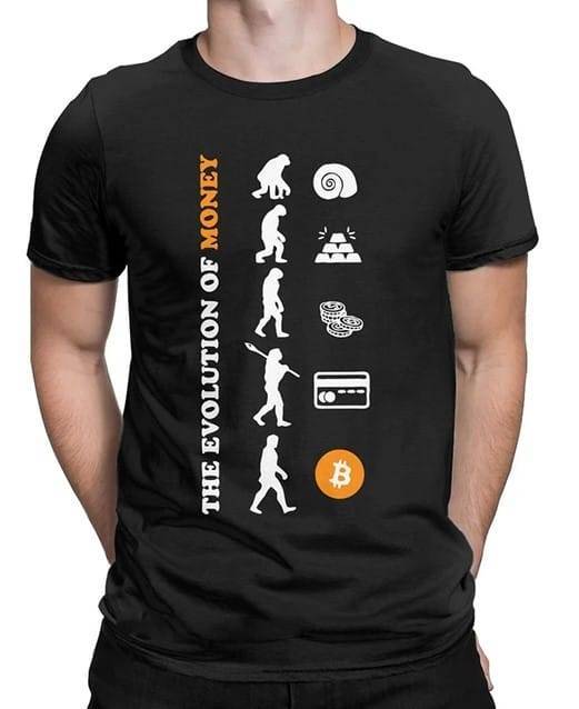 A crypto gift of bitcoin-themed T-Shirt